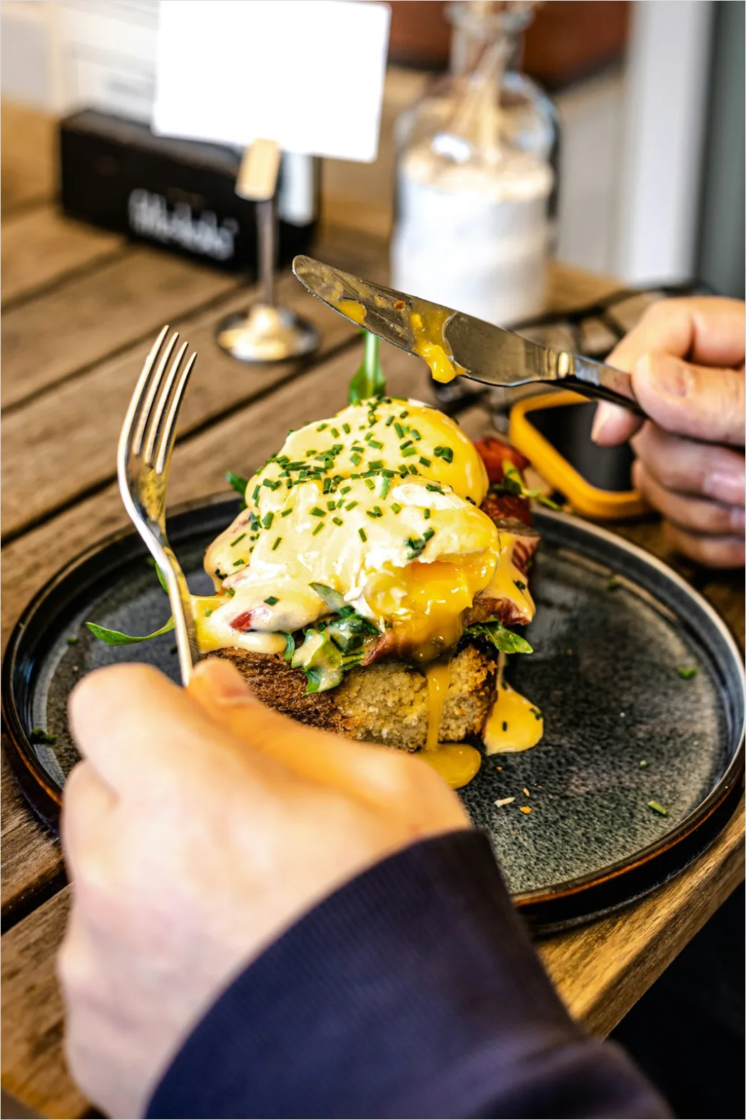 Detail Scrambled Eggs On Toast Brunch Table Number 11