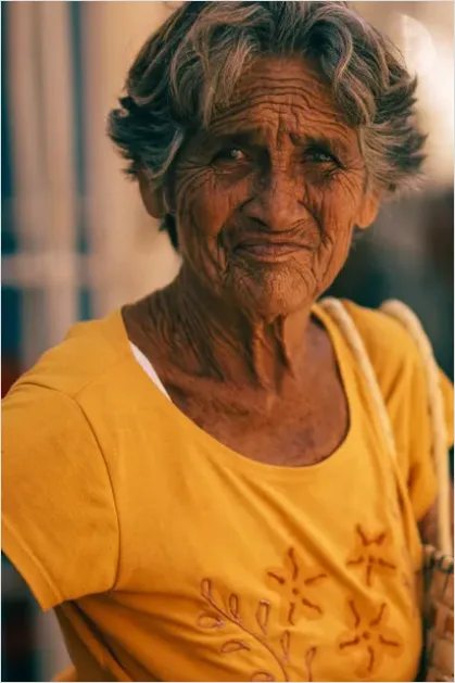 Detail Senior Woman Portrait Smiling Wrinkles Number 7