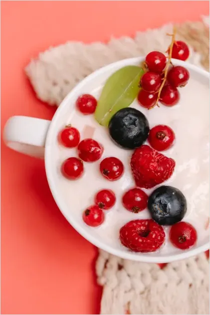 Detail Smoothie Bowl Colorful Toppings Overhead View Number 5