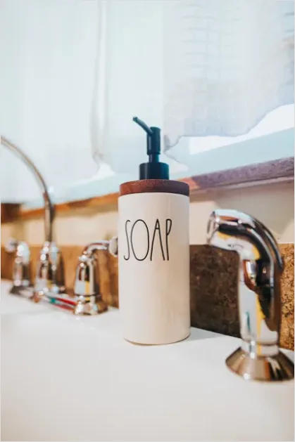 Detail Soap Dispenser Bathroom Counter Number 7