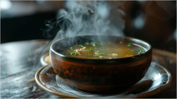 Detail Steam Rising From Soup Bowl Cozy Number 9