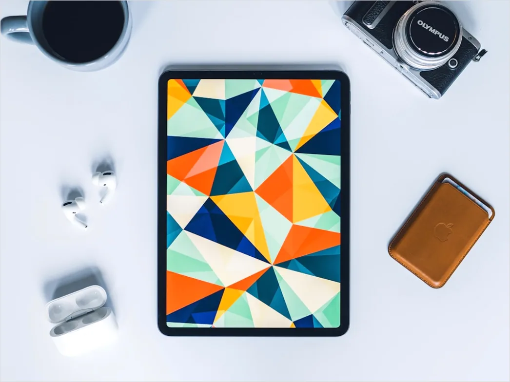 Tablet Screen Mockup Flat Lay 324d