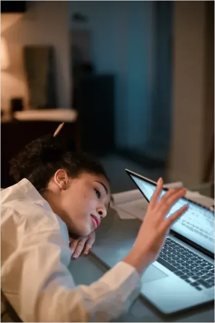 Detail Teen Doing Homework Late Night Desk Number 3