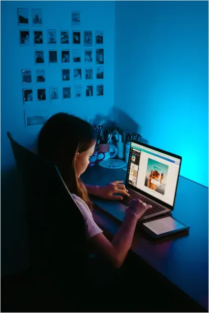 Detail Teen Doing Homework Late Night Desk Number 7