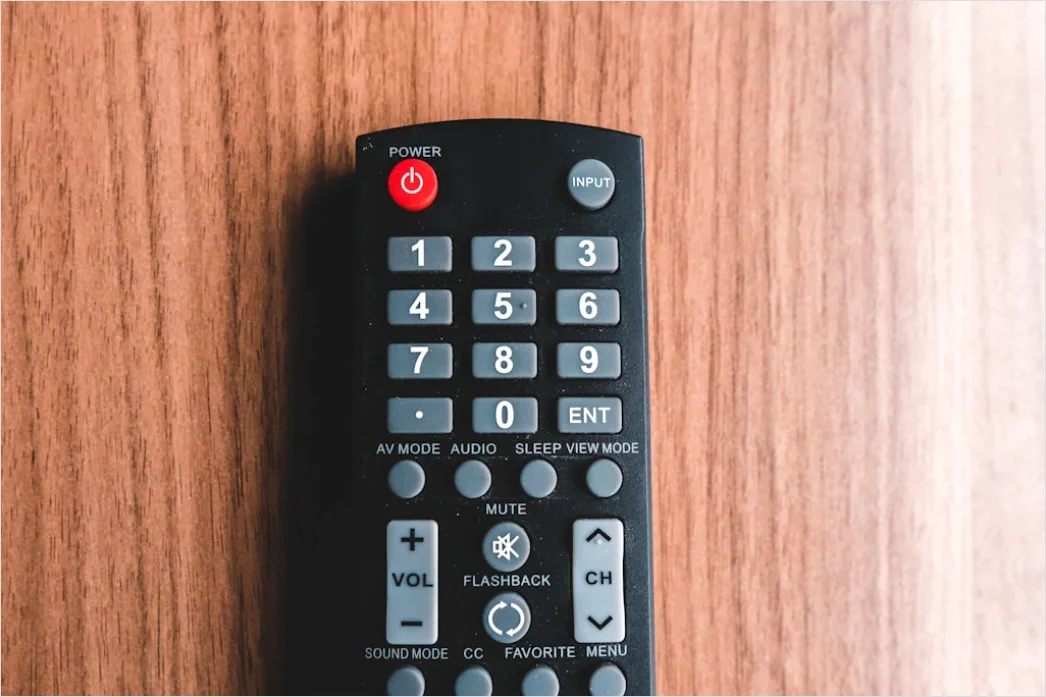 Detail Television Remote Control Close Up Number 9