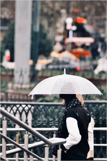 Detail Umbrella On Rainy Day Number 11