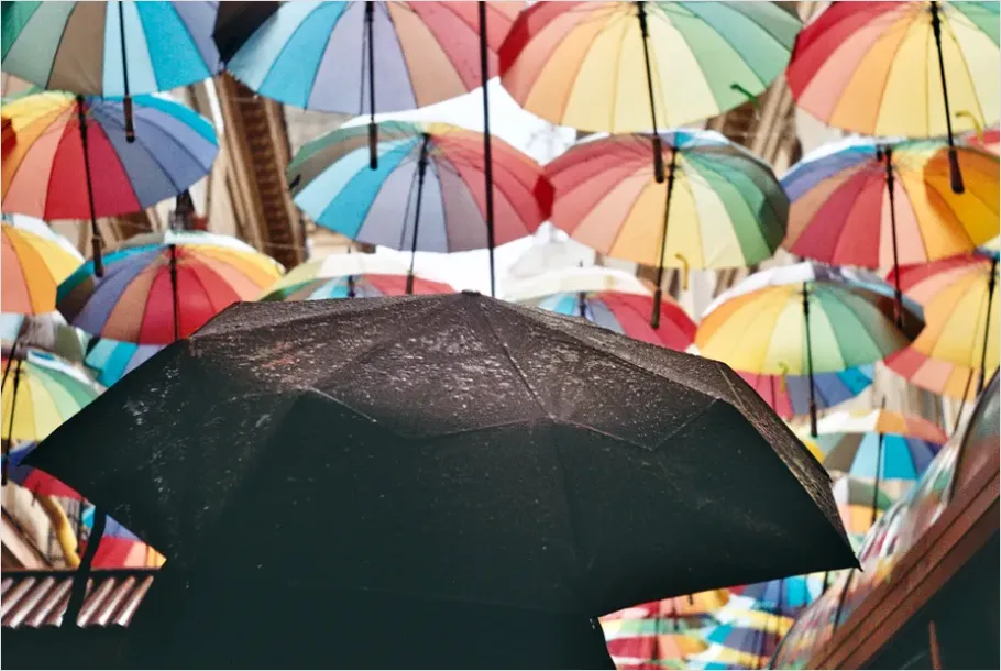 Detail Umbrella On Rainy Day Number 12
