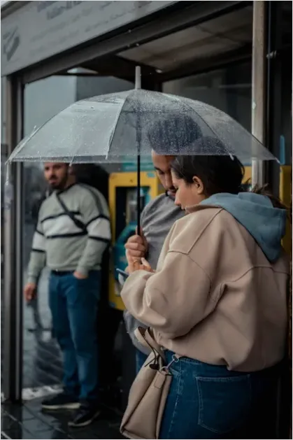 Detail Umbrella On Rainy Day Number 7