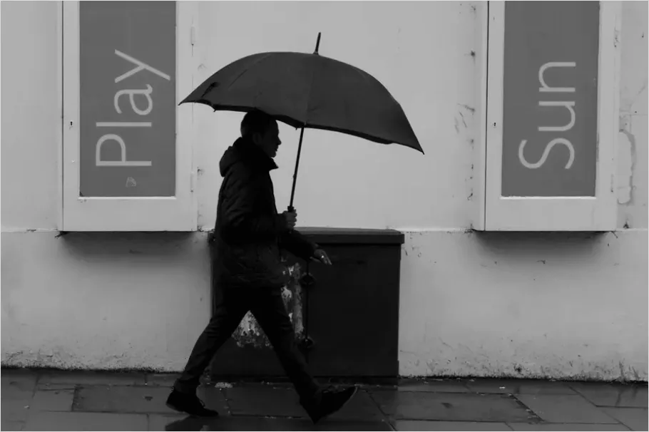 Detail Umbrella On Rainy Day Number 8