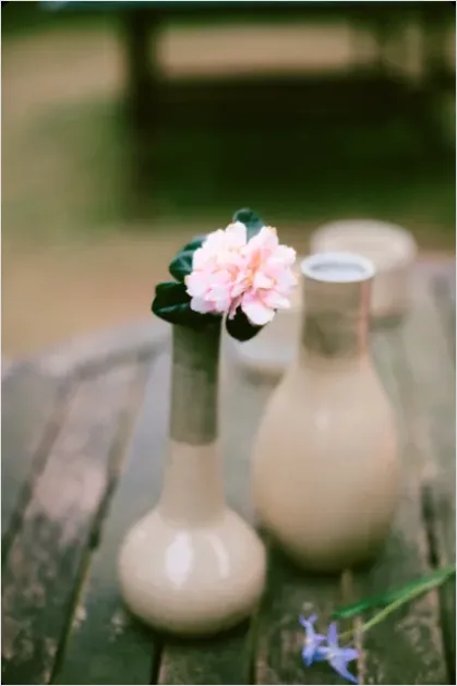 Detail Vase With Flowers On Table Number 10