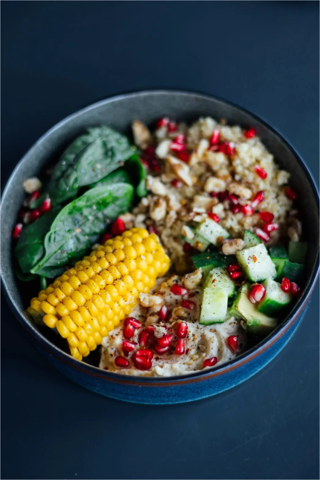 Detail Vegetarian Grain Bowl Tahini Drizzle Close Up Number 11