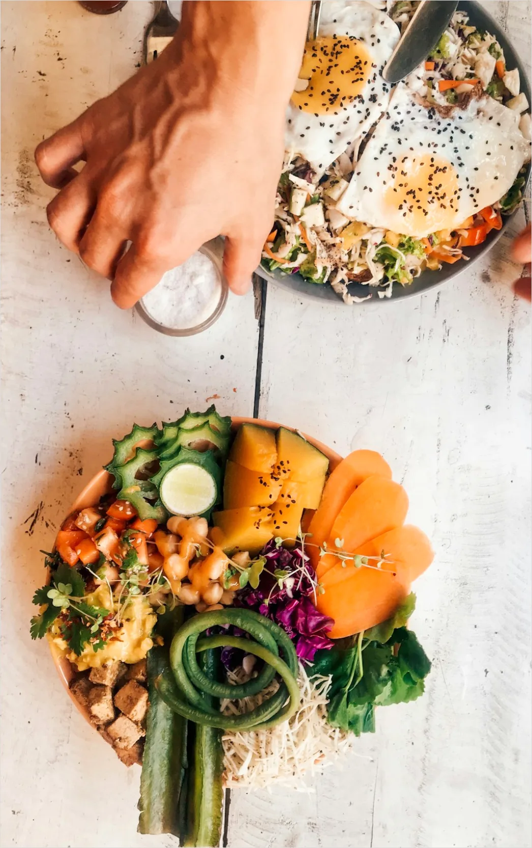 Detail Vegetarian Grain Bowl Tahini Drizzle Close Up Number 5