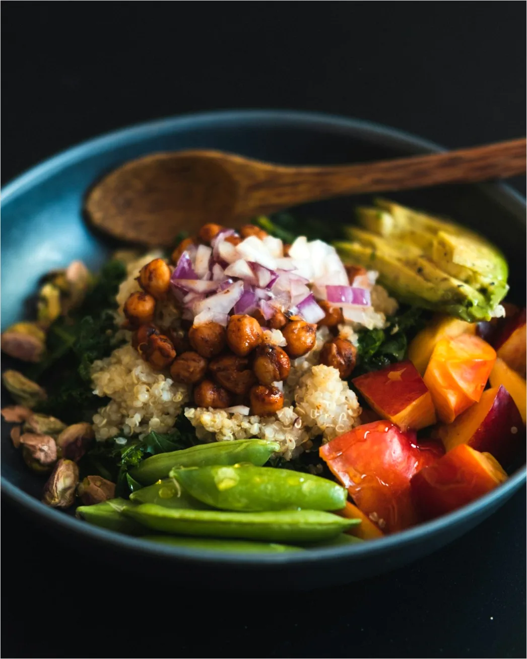 Detail Vegetarian Grain Bowl Tahini Drizzle Close Up Number 6