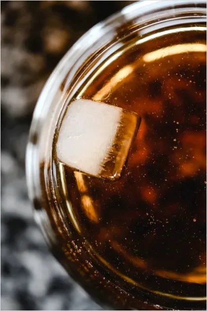Detail Whiskey Glass Ice Close Up Number 15