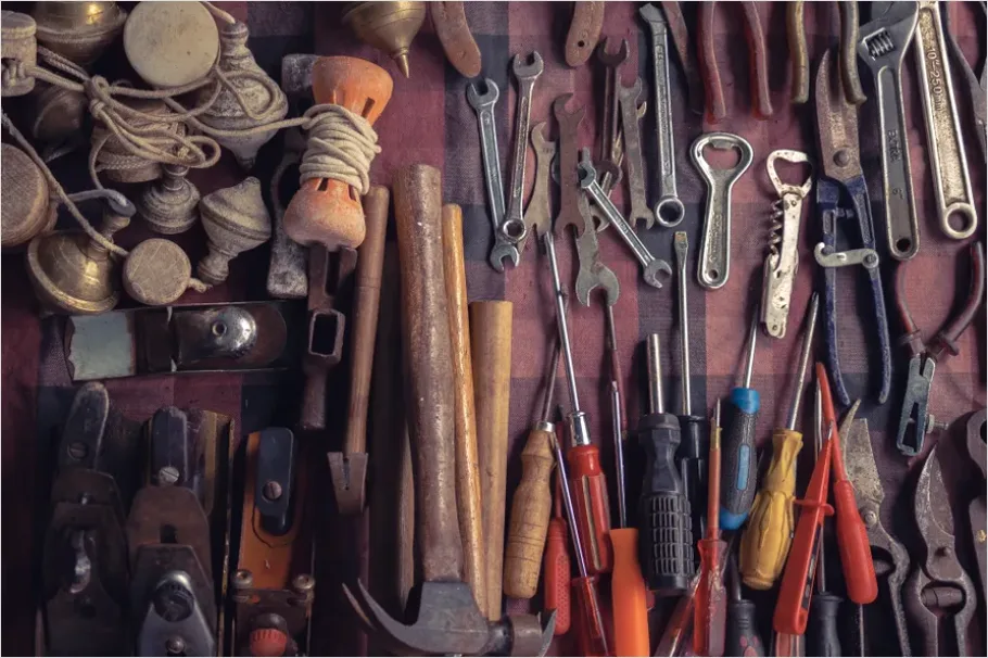 Detail Wrench And Pliers Flat Lay Number 11