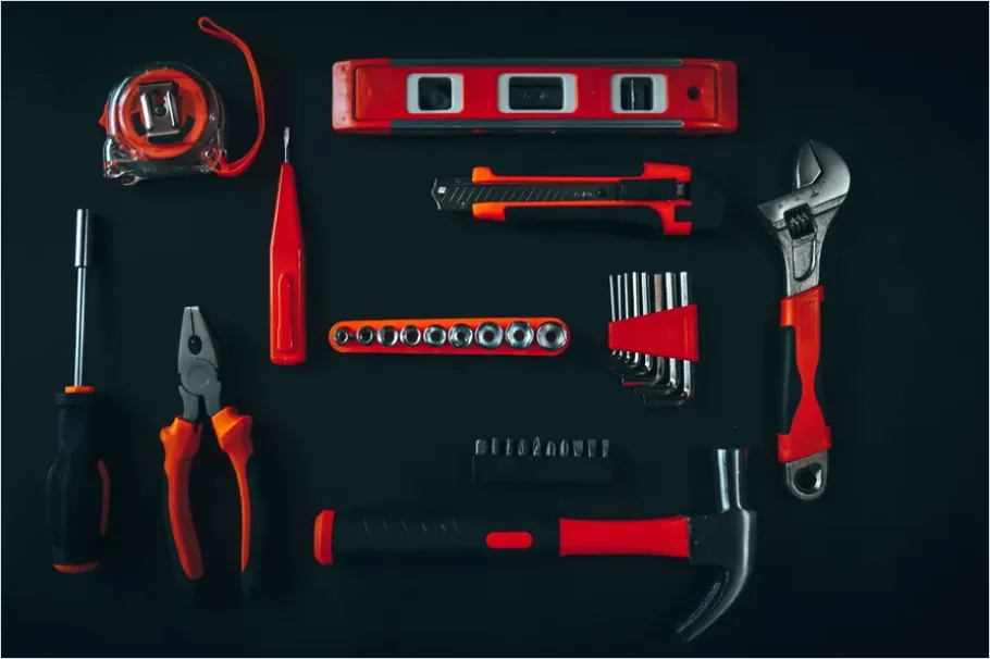 Detail Wrench And Pliers Flat Lay Number 14
