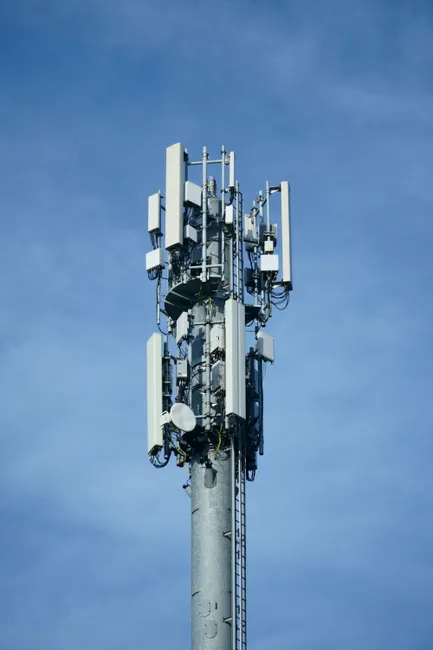 5g Tower Antenna Against Blue Sky Cce7