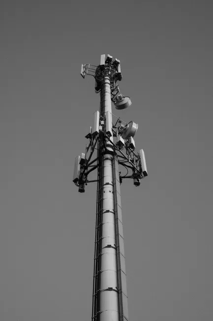 Detail 5g Tower Antenna Against Blue Sky Number 16