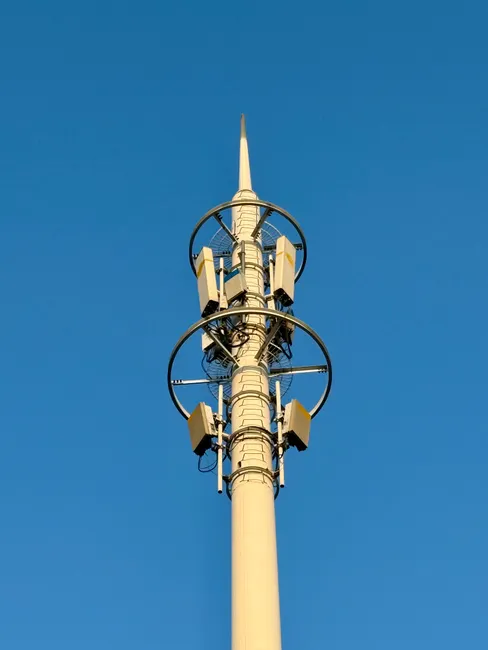 Detail 5g Tower Antenna Against Blue Sky Number 3