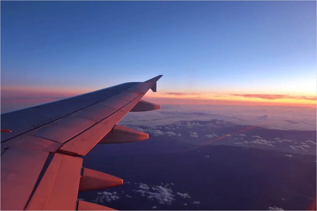 Detail Airplane Wing Sunset Sky View Number 12