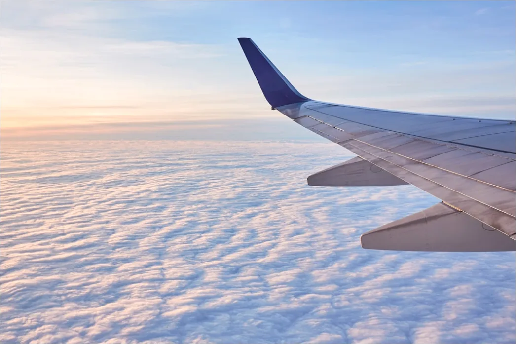 Detail Airplane Wing Sunset Sky View Number 14