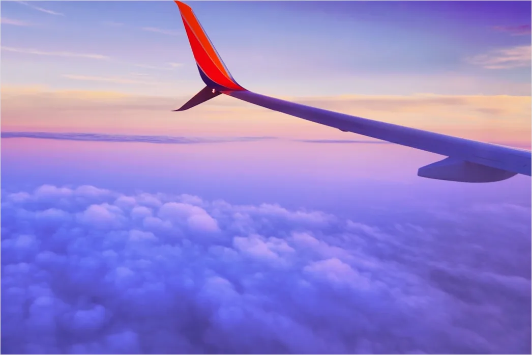 Detail Airplane Wing Sunset Sky View Number 16