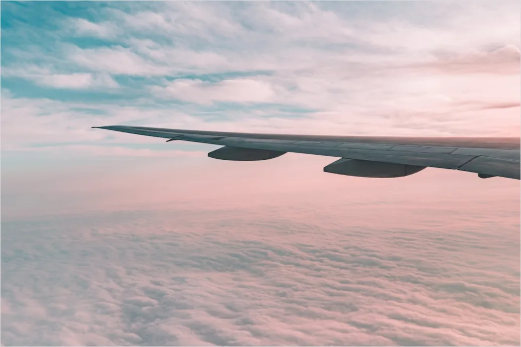 Detail Airplane Wing Sunset Sky View Number 5