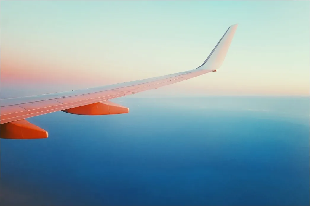 Detail Airplane Wing Sunset Sky View Number 7