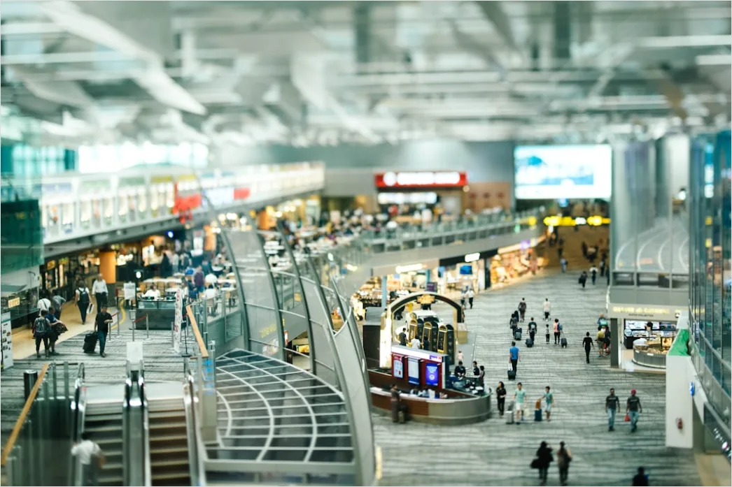 Detail Airport Terminal Travelers Walking Blur Number 11