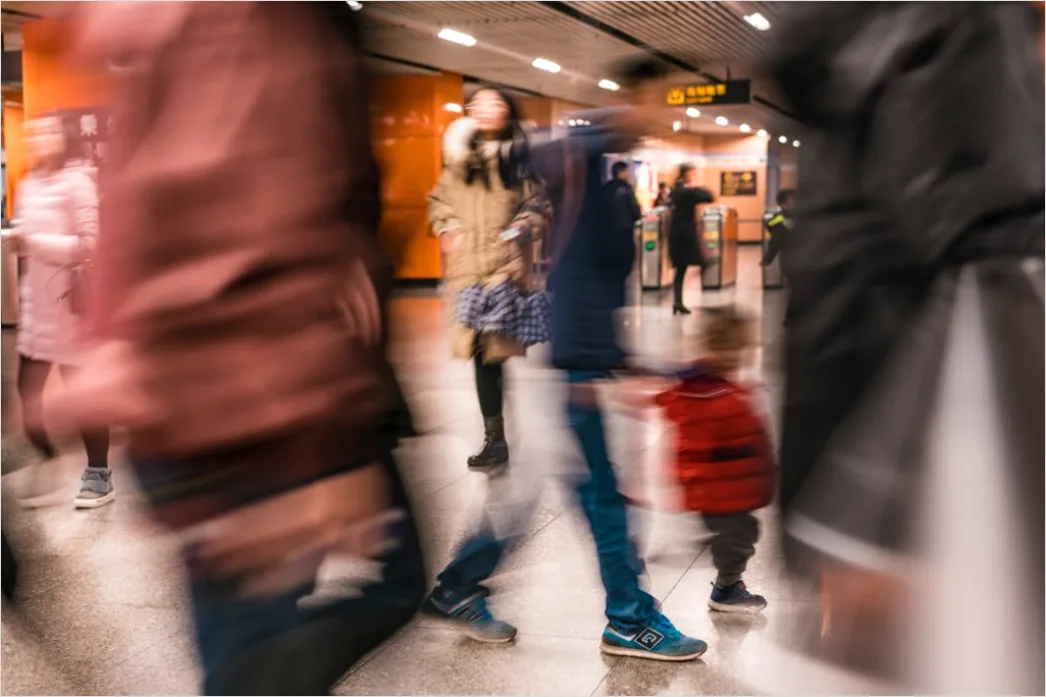 Detail Airport Terminal Travelers Walking Blur Number 16