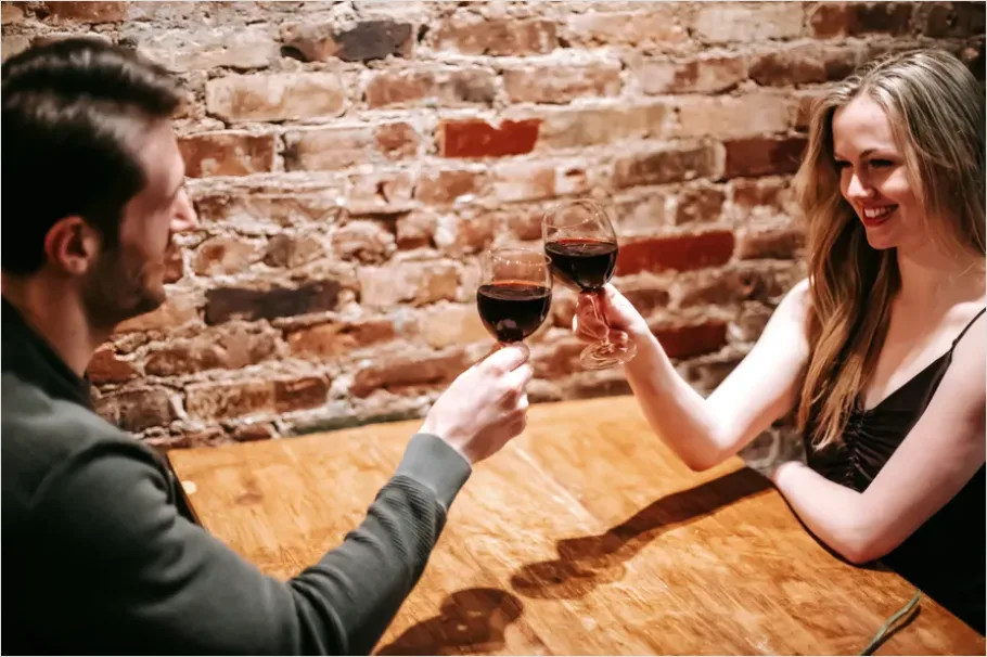 Detail Anniversary Couple Toast Dinner Date Number 3
