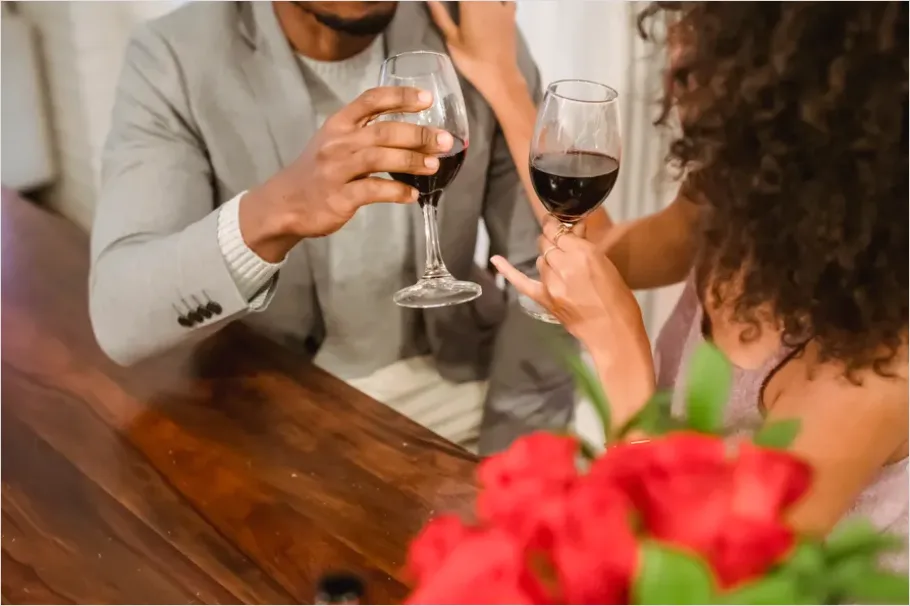 Detail Anniversary Couple Toast Dinner Date Number 8