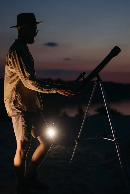 Detail Astrophotography Setup Tripod Telescope Night Number 15