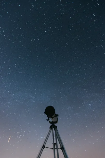 Detail Astrophotography Setup Tripod Telescope Night Number 4