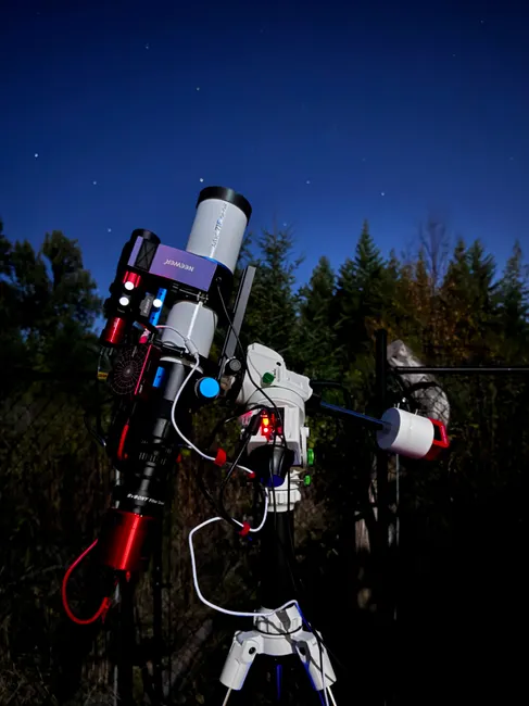 Detail Astrophotography Setup Tripod Telescope Night Number 5