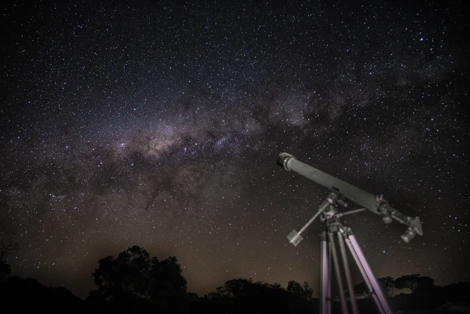 Detail Astrophotography Setup Tripod Telescope Night Number 10