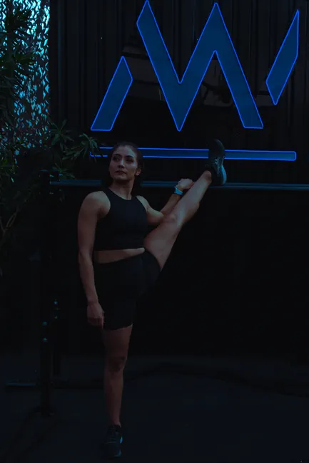 Detail Athlete Stretching Gym Moody Lighting Number 13
