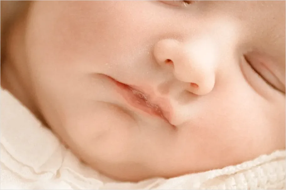 Detail Baby Portrait Sleeping Close Up Number 2