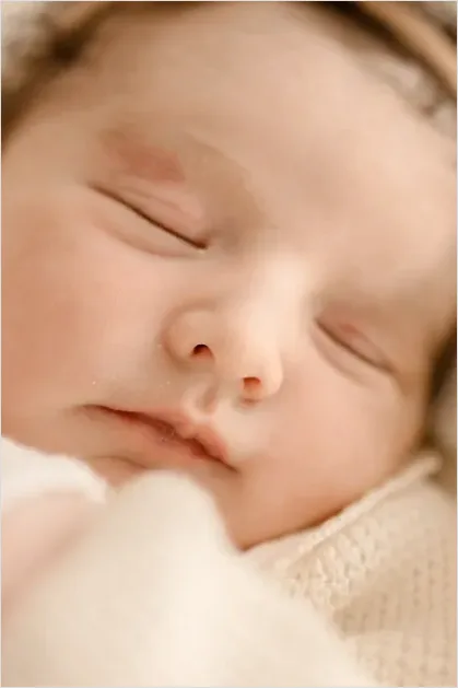Detail Baby Portrait Sleeping Close Up Number 14