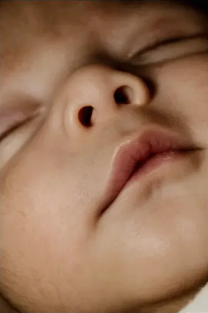 Detail Baby Portrait Sleeping Close Up Number 3