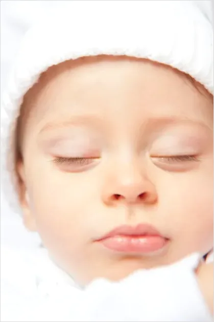 Detail Baby Portrait Sleeping Close Up Number 4