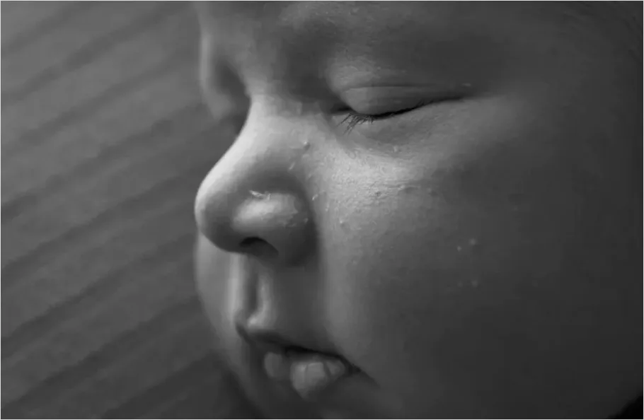 Detail Baby Portrait Sleeping Close Up Number 6