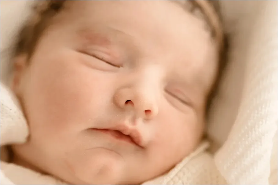 Detail Baby Portrait Sleeping Close Up Number 7