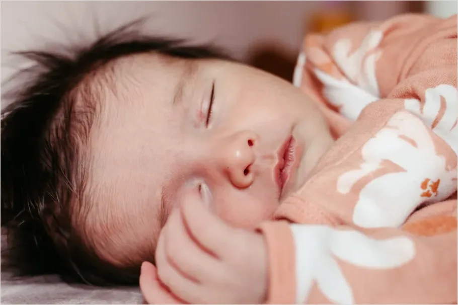 Detail Baby Portrait Sleeping Close Up Number 9