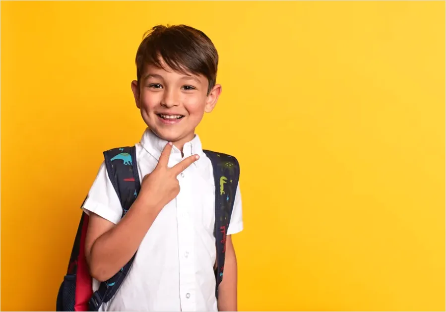 Back To School Kids Backpack Portrait 8d4b