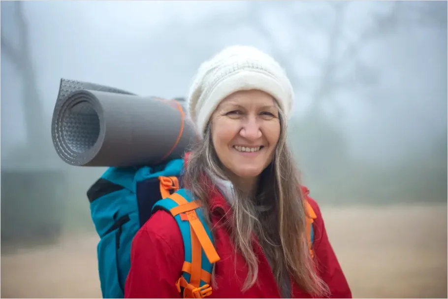 Detail Backpacker Hiking Trail Portrait Outdoors Number 2
