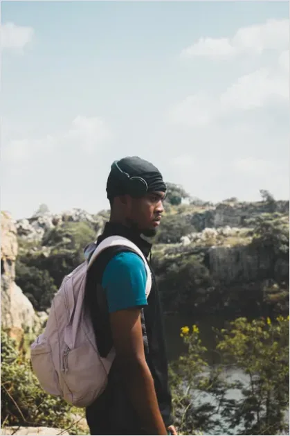 Detail Backpacker Hiking Trail Portrait Outdoors Number 15