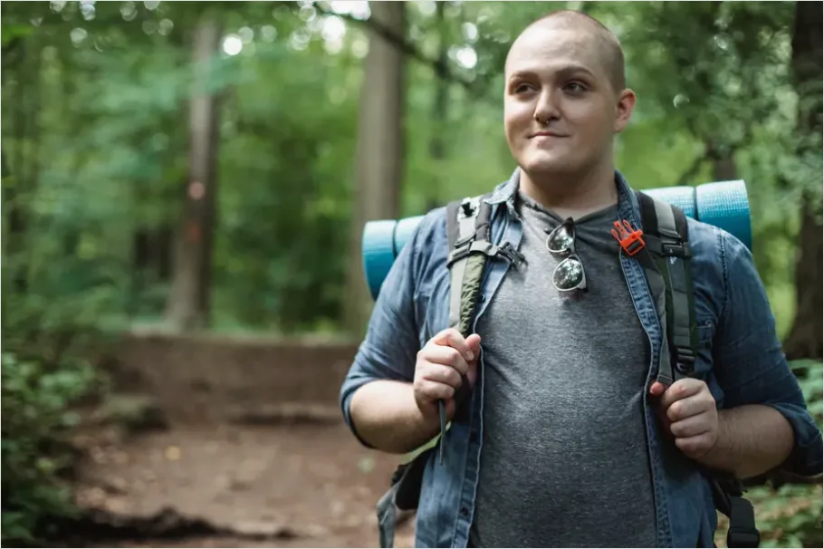 Detail Backpacker Hiking Trail Portrait Outdoors Number 5