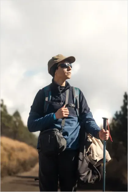 Detail Backpacker Hiking Trail Portrait Outdoors Number 7