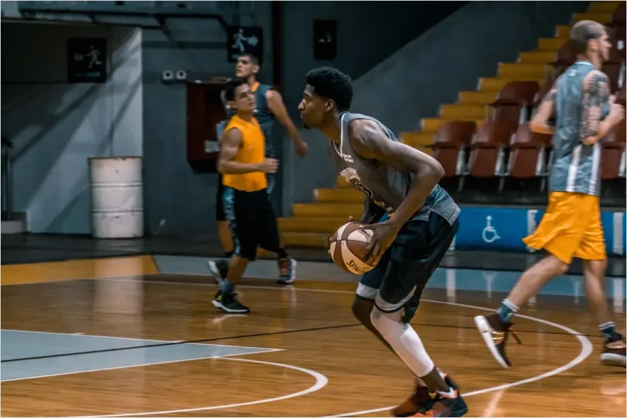 Detail Basketball Player Dribbling Court Action Number 13